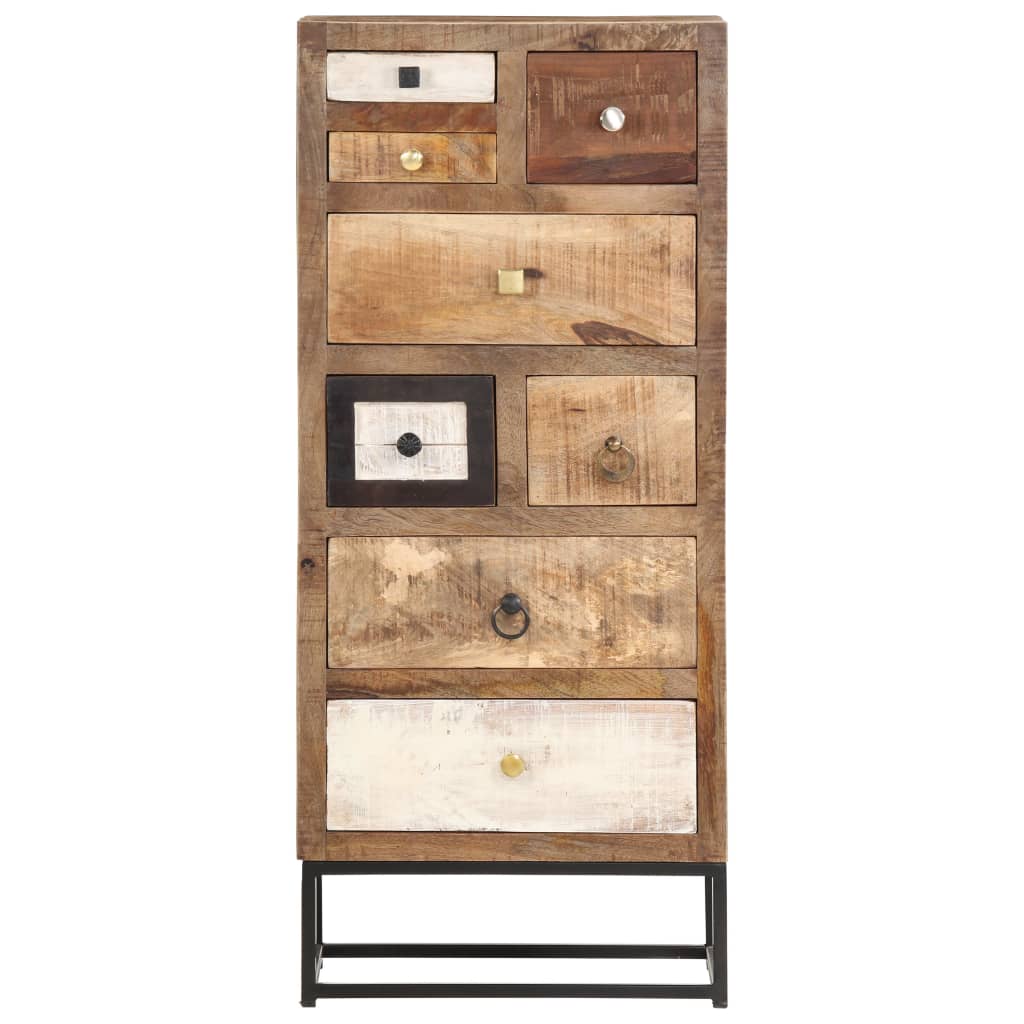 kommode 45x30x105 cm massivt genbrugstræ