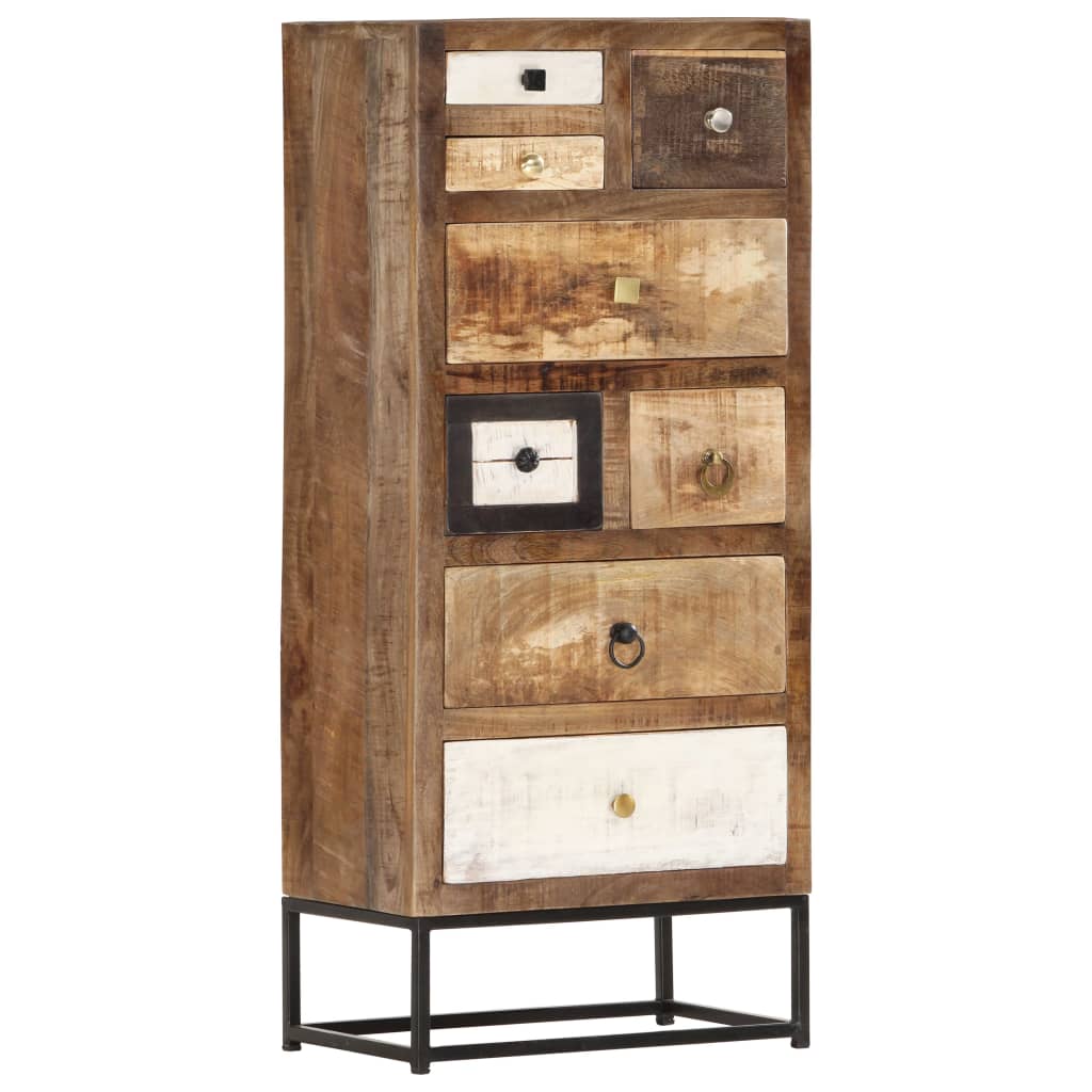 kommode 45x30x105 cm massivt genbrugstræ