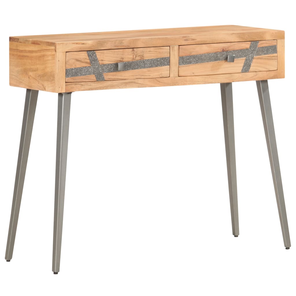 konsolbord 90 x 30 x 75 cm massivt akacietræ