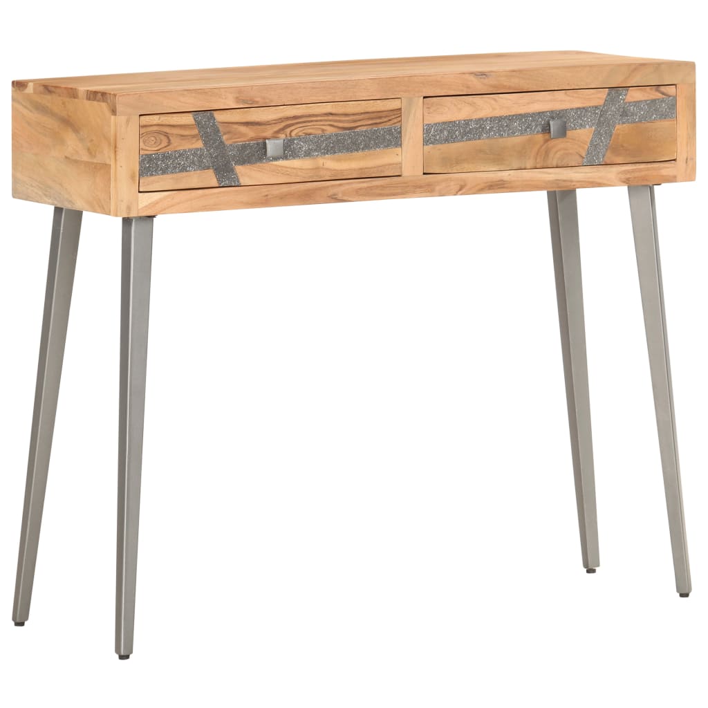 konsolbord 90 x 30 x 75 cm massivt akacietræ