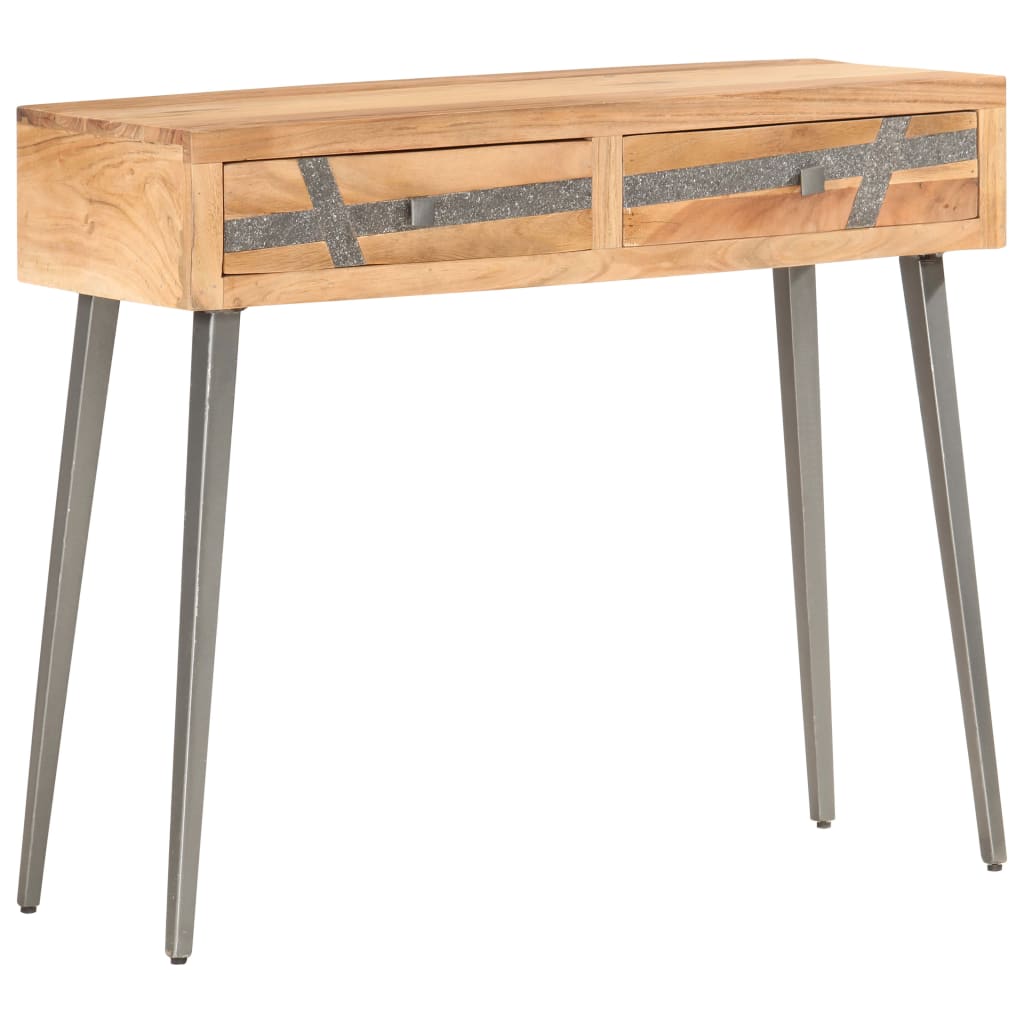 konsolbord 90 x 30 x 75 cm massivt akacietræ