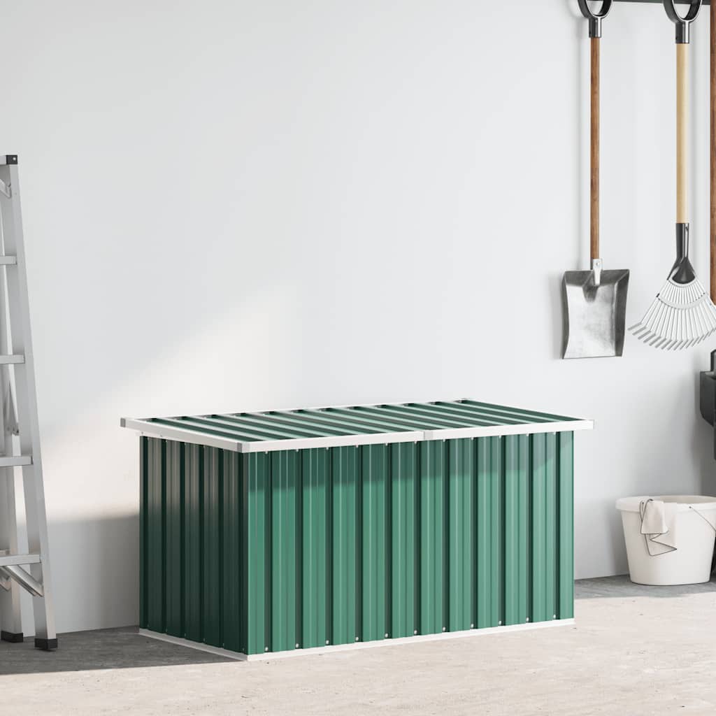 opbevaringskasse til haven grøn 129x67x65 cm