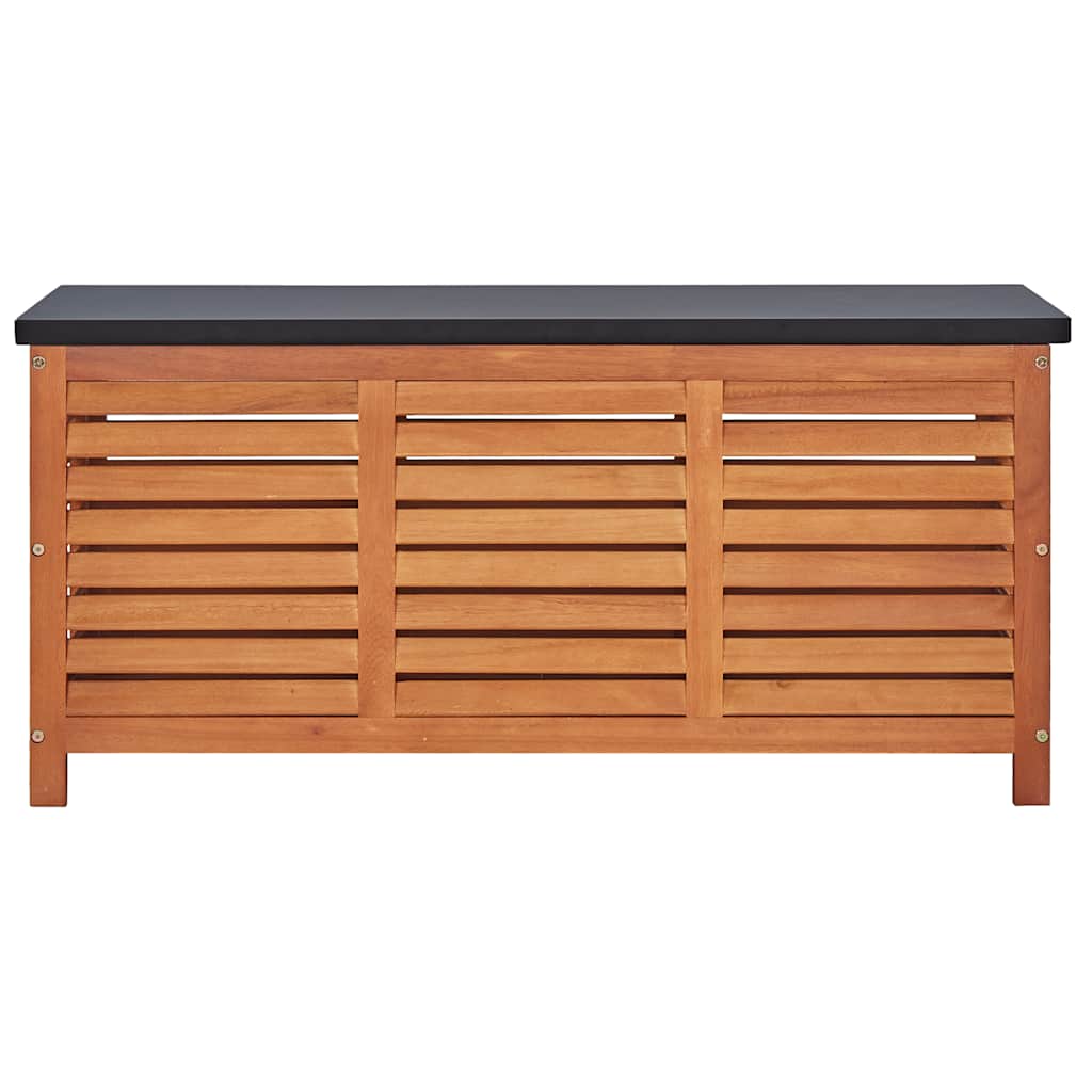 opbevaringskasse til haven 117x50x55 cm massivt eukalyptustræ