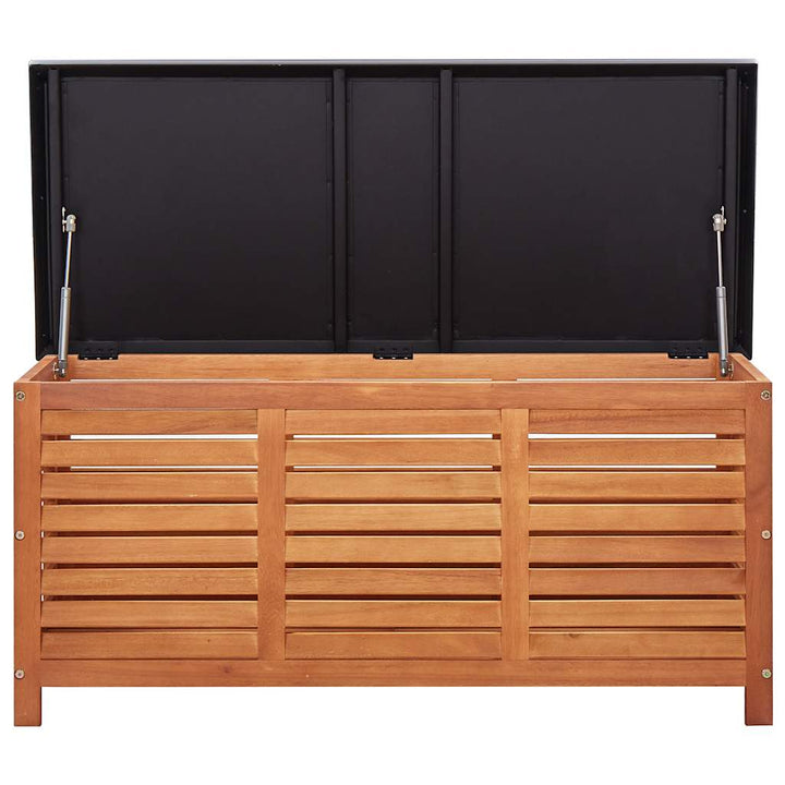 opbevaringskasse til haven 117x50x55 cm massivt eukalyptustræ