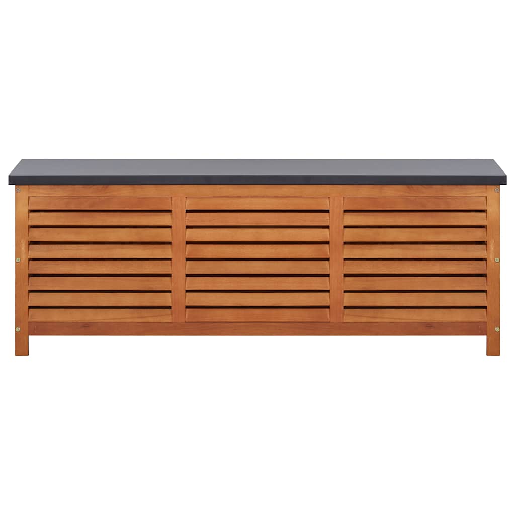opbevaringskasse til haven 150x50x55 cm massivt eukalyptustræ