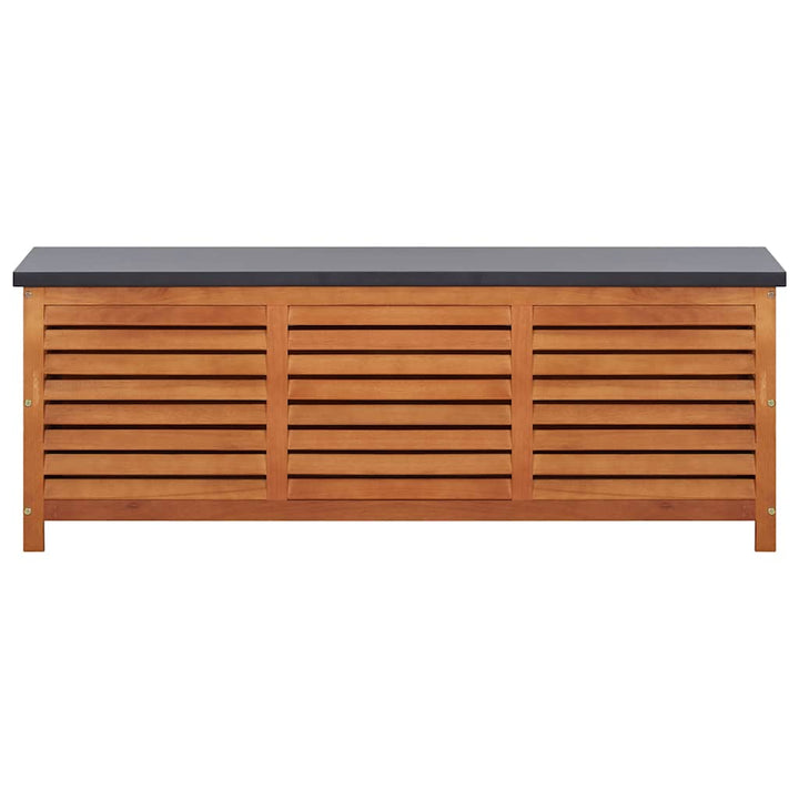 opbevaringskasse til haven 150x50x55 cm massivt eukalyptustræ