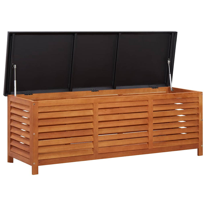 opbevaringskasse til haven 150x50x55 cm massivt eukalyptustræ