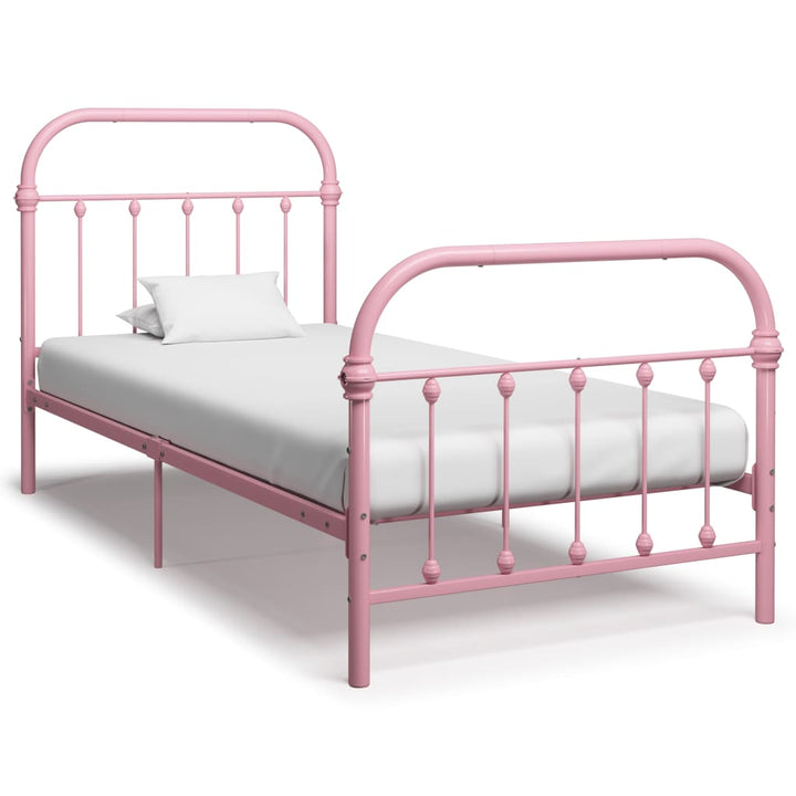 sengestel 90x200 cm metal pink