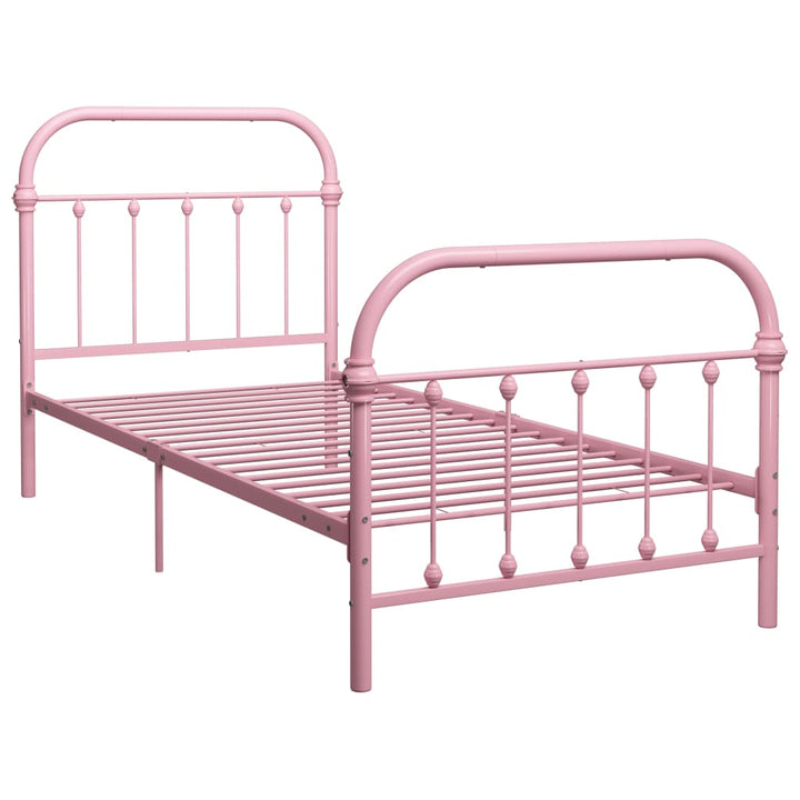 sengestel 90x200 cm metal pink