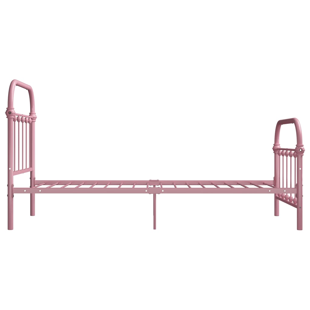 sengestel 90x200 cm metal pink
