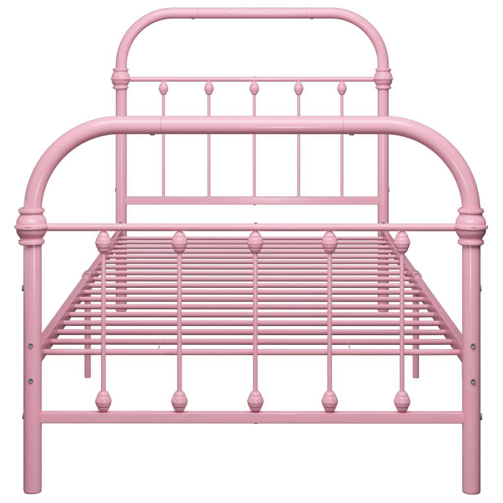 sengestel 90x200 cm metal pink