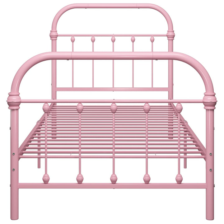 sengestel 90x200 cm metal pink