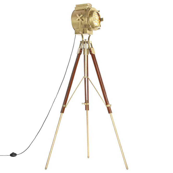gulvlampe med trefod 193 cm massivt mangotræ