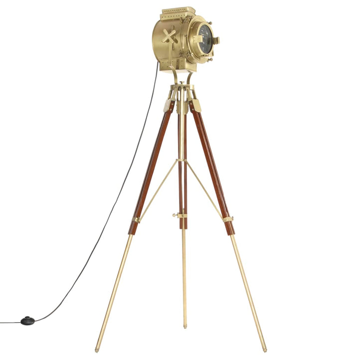 gulvlampe med trefod 193 cm massivt mangotræ