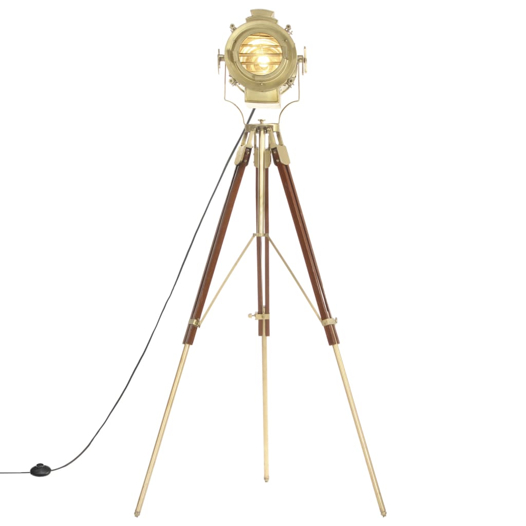 gulvlampe med trefod 193 cm massivt mangotræ