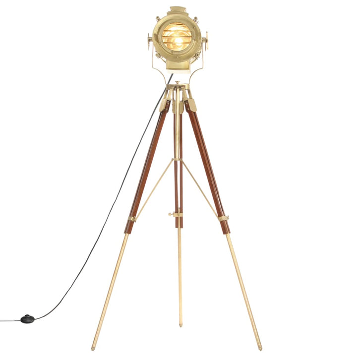 gulvlampe med trefod 193 cm massivt mangotræ