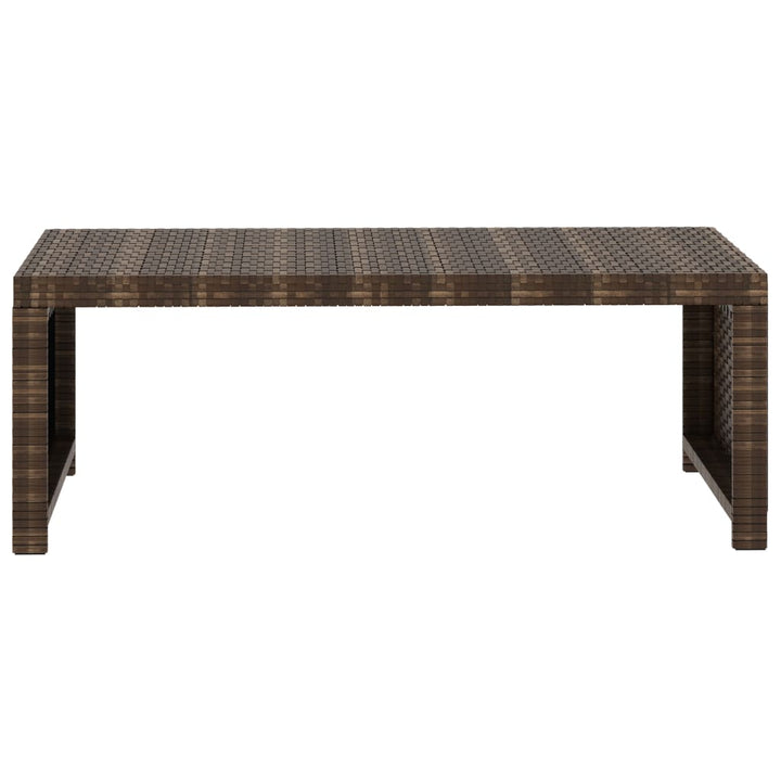 haveloungesæt 5 dele med hynder polyrattan brun