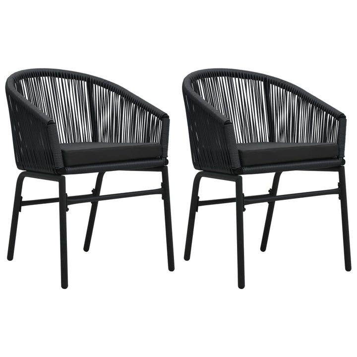 havestole 2 stk. PVC rattan sort