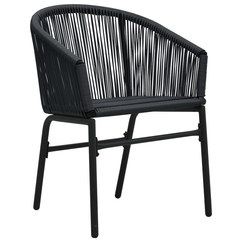 havestole 2 stk. PVC rattan sort
