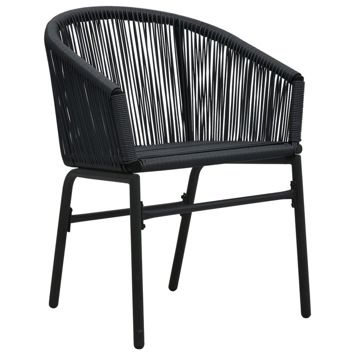 havestole 2 stk. PVC rattan sort