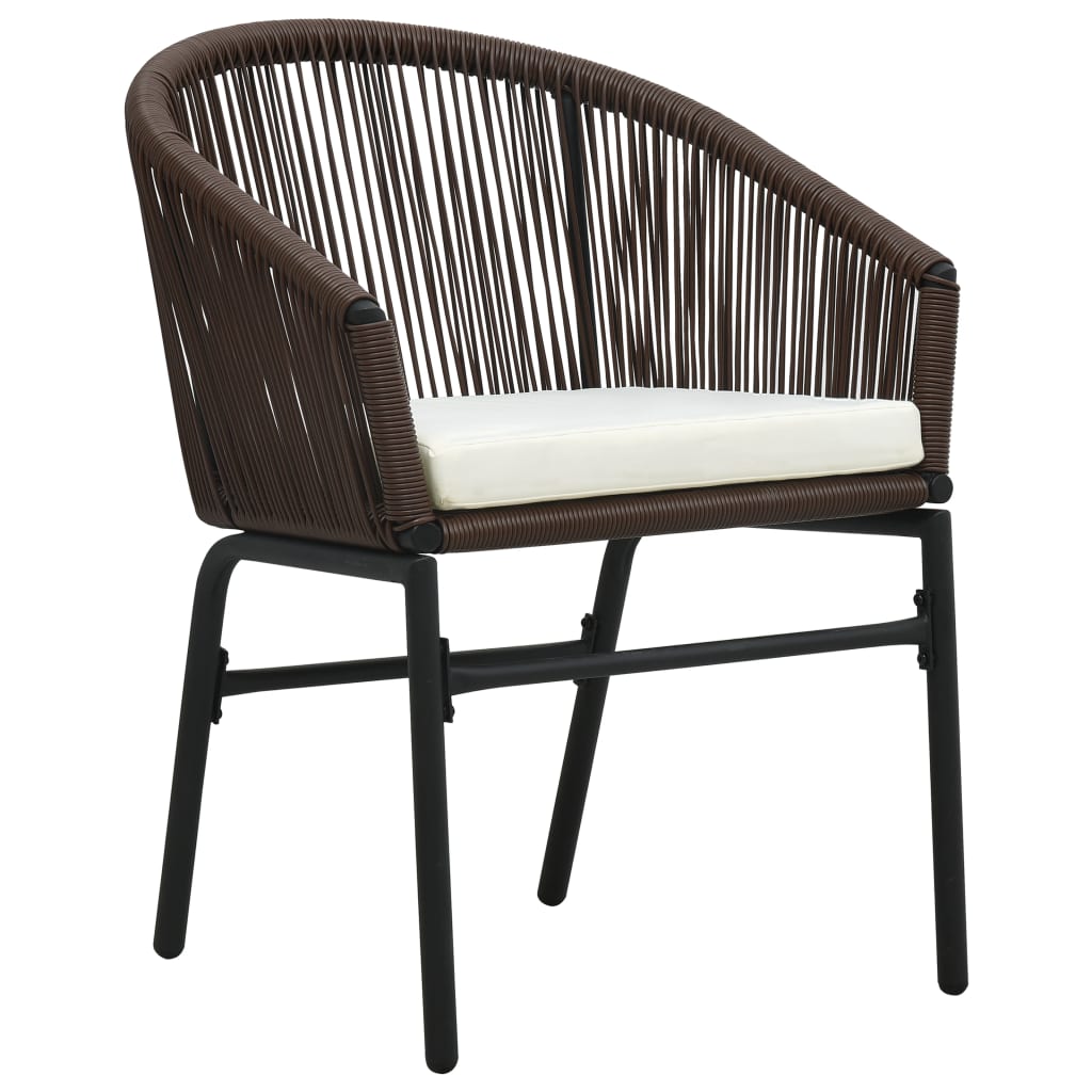havestole 2 stk. PVC rattan brun