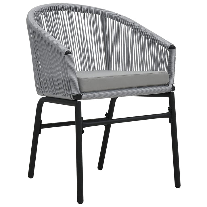havestole 2 stk. PVC rattan antracitgrå