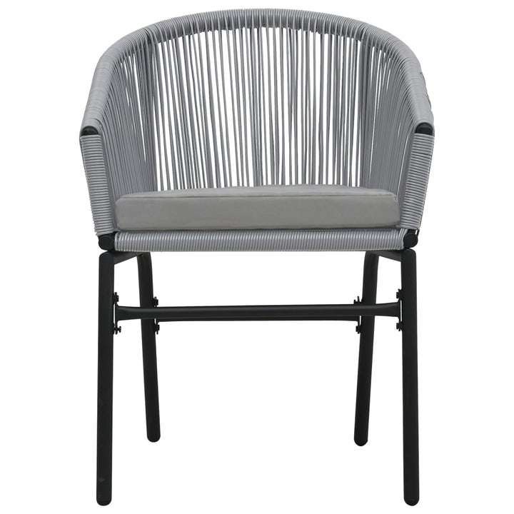 havestole 2 stk. PVC rattan antracitgrå