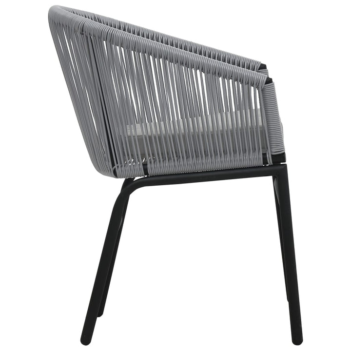 havestole 2 stk. PVC rattan antracitgrå