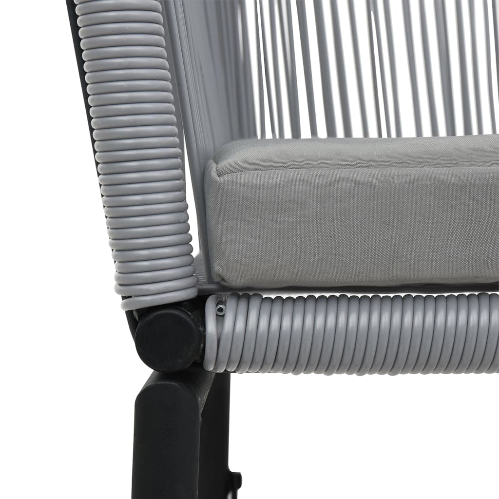 havestole 2 stk. PVC rattan antracitgrå