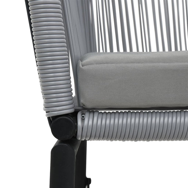 havestole 2 stk. PVC rattan antracitgrå