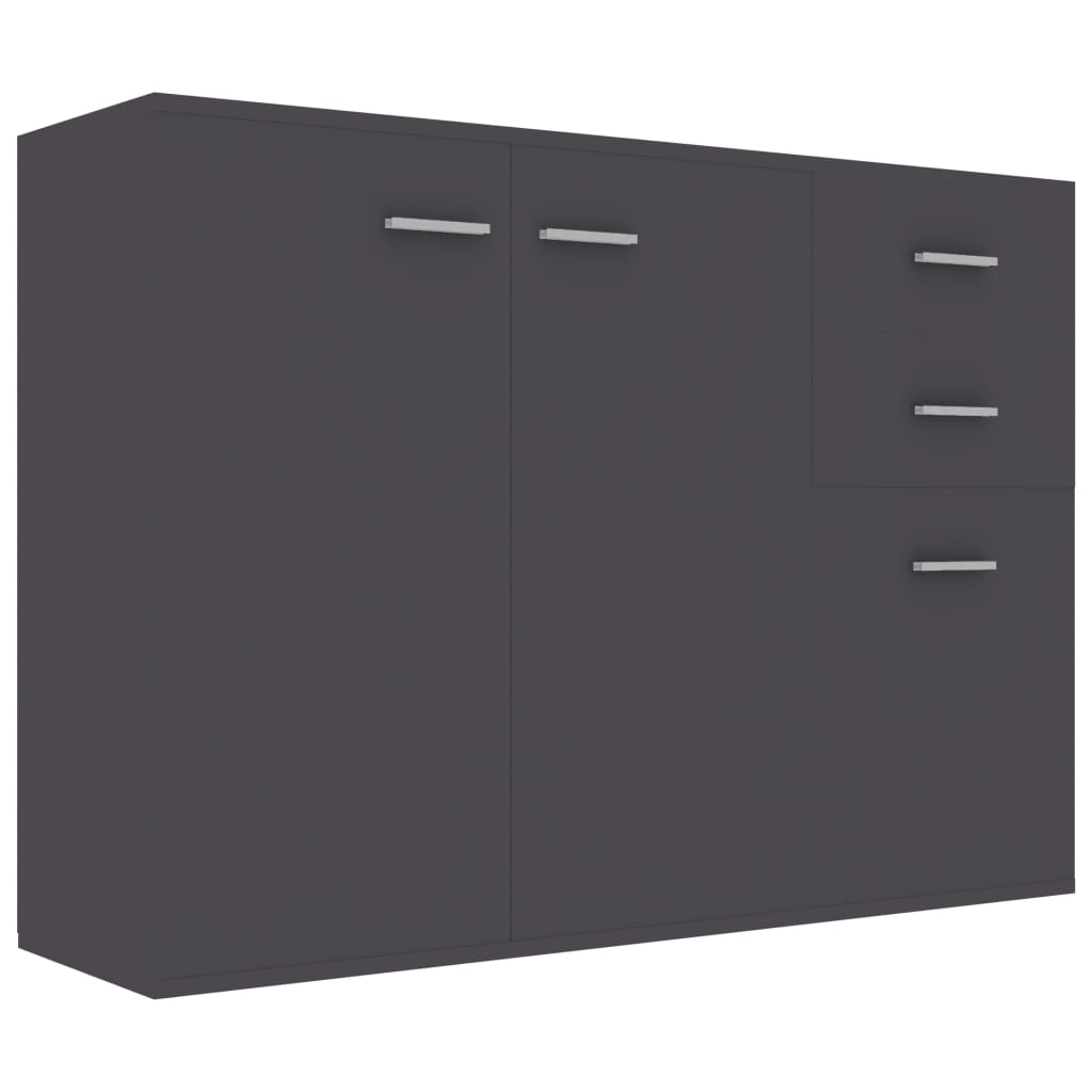 skænk 105x30x75 cm konstrueret træ grå