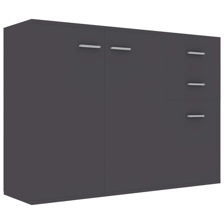 skænk 105x30x75 cm konstrueret træ grå