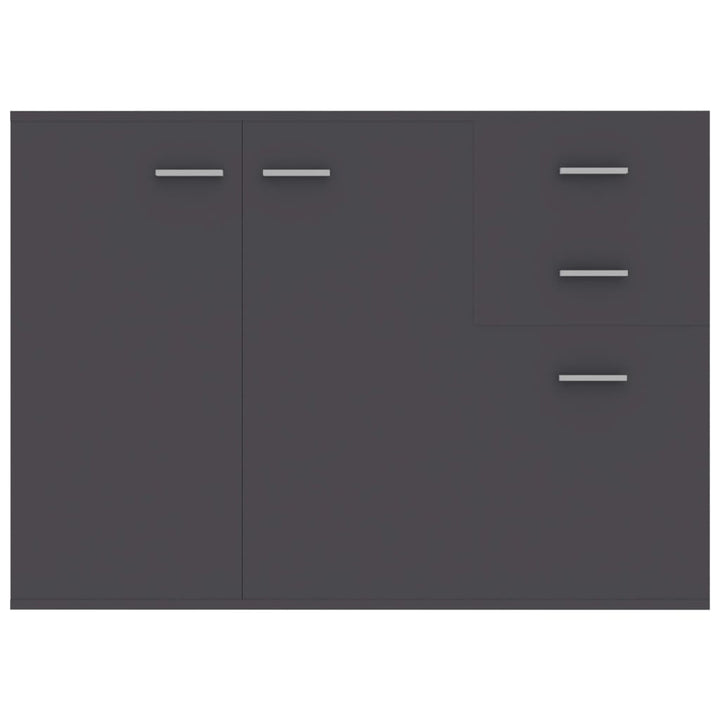 skænk 105x30x75 cm konstrueret træ grå
