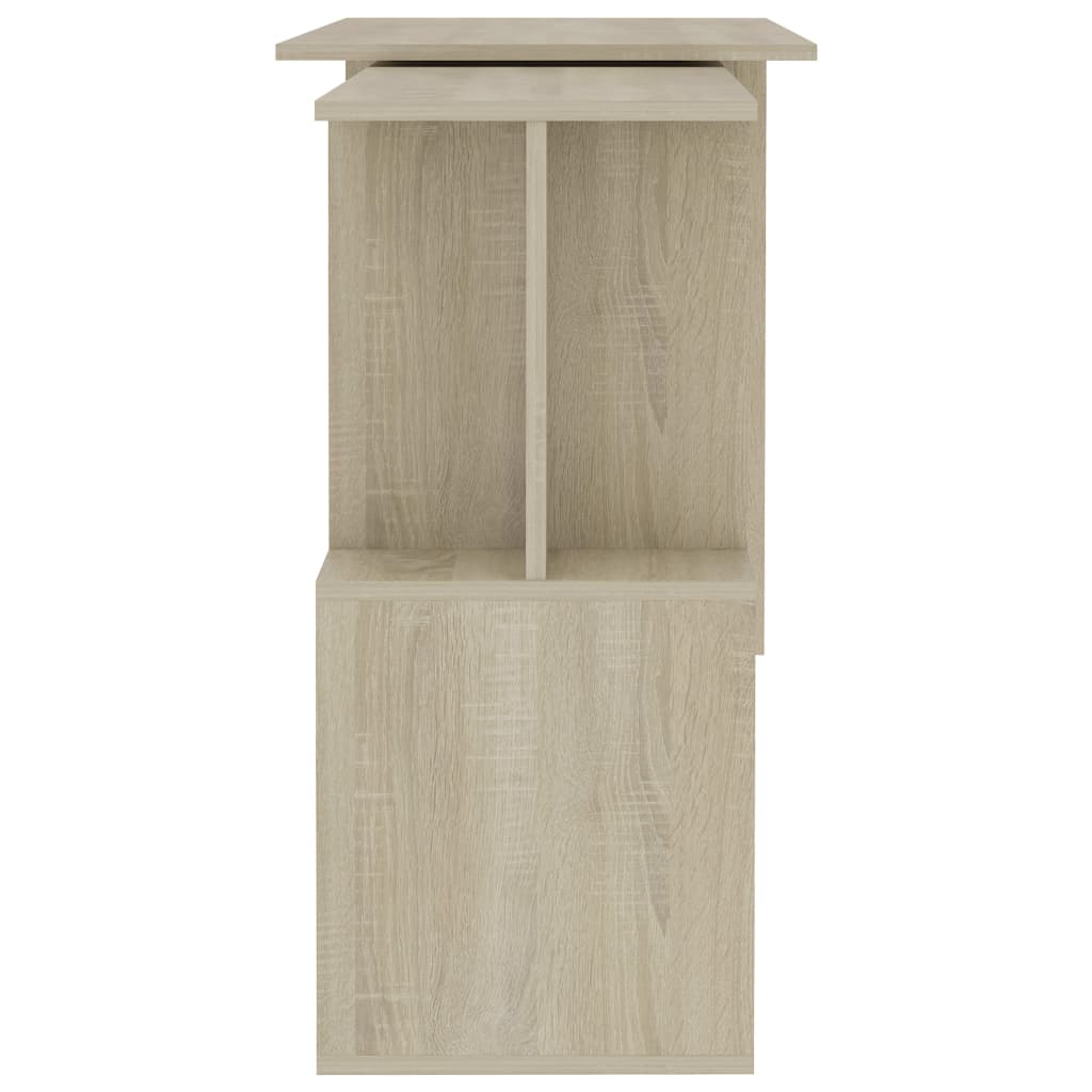 skrivebord 200x50x76 cm konstrueret træ sonoma-eg