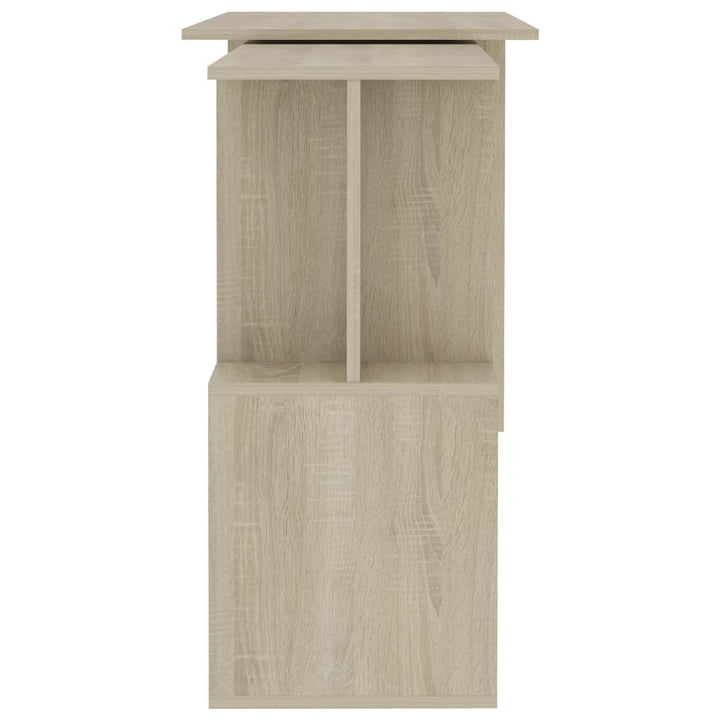 skrivebord 200x50x76 cm konstrueret træ sonoma-eg
