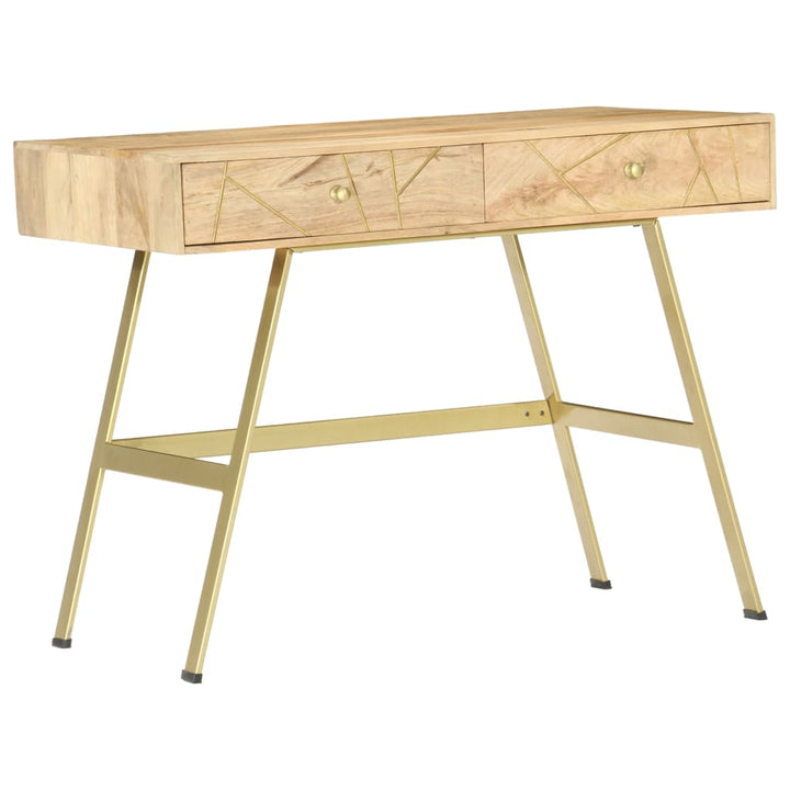skrivebord med skuffer 100x55x75 cm massivt mangotræ