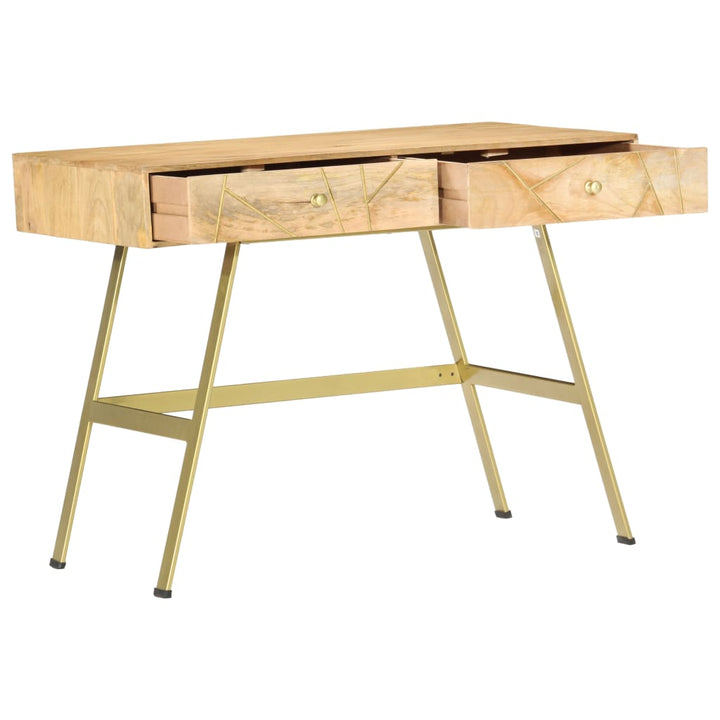 skrivebord med skuffer 100x55x75 cm massivt mangotræ