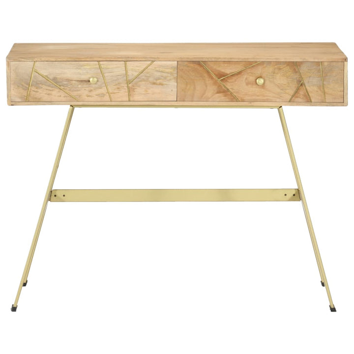 skrivebord med skuffer 100x55x75 cm massivt mangotræ