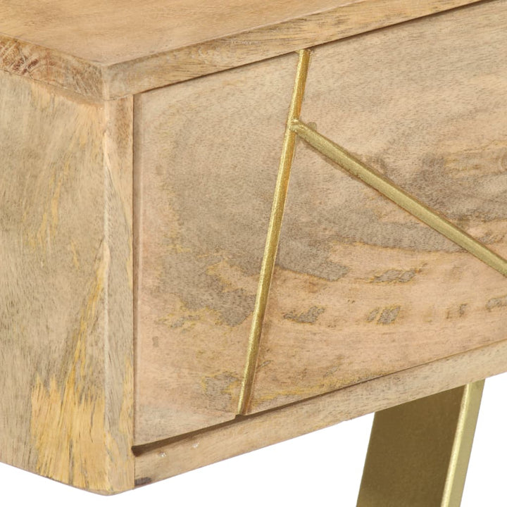 skrivebord med skuffer 100x55x75 cm massivt mangotræ