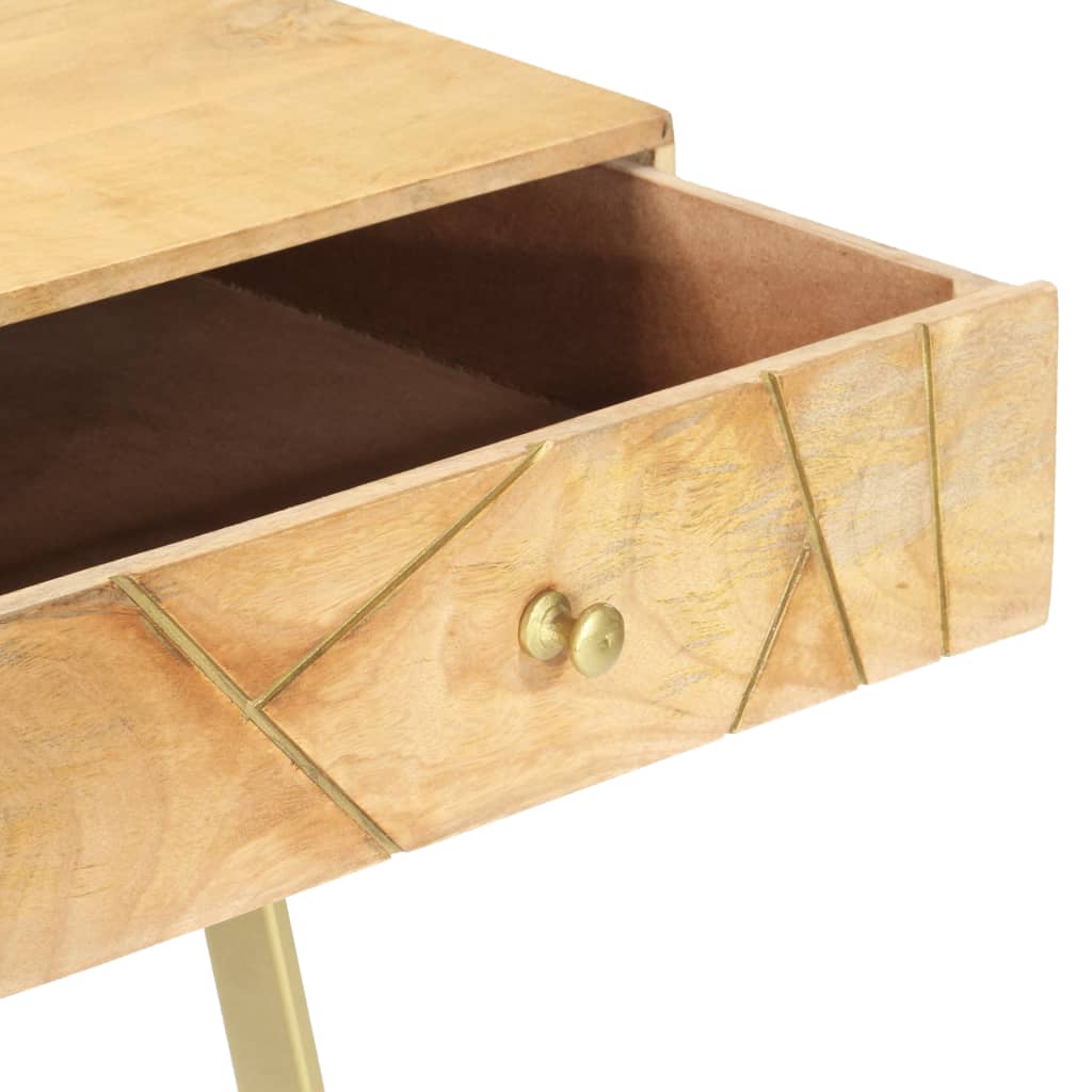 skrivebord med skuffer 100x55x75 cm massivt mangotræ