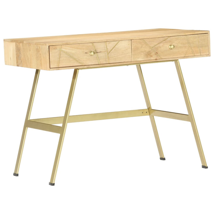 skrivebord med skuffer 100x55x75 cm massivt mangotræ
