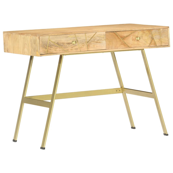 skrivebord med skuffer 100x55x75 cm massivt mangotræ