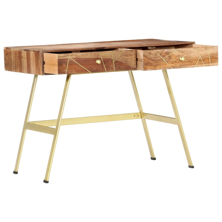skrivebord med skuffer 100x55x75 cm massivt akacietræ