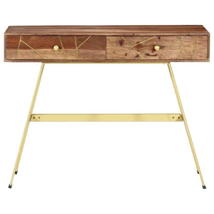 skrivebord med skuffer 100x55x75 cm massivt akacietræ