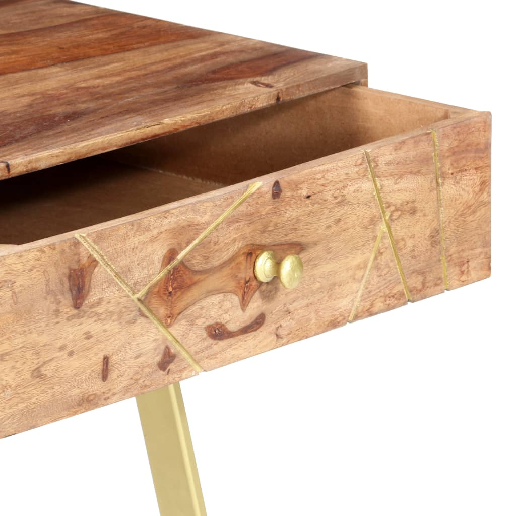 skrivebord med skuffer 100x55x75 cm massivt akacietræ