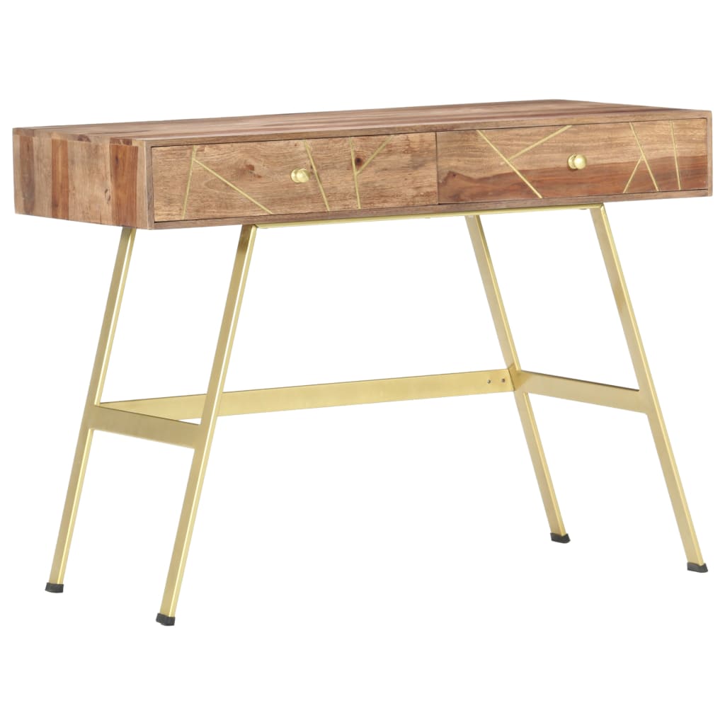 skrivebord med skuffer 100x55x75 cm massivt akacietræ