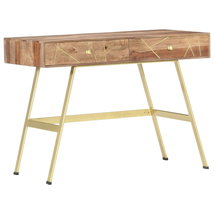 skrivebord med skuffer 100x55x75 cm massivt akacietræ