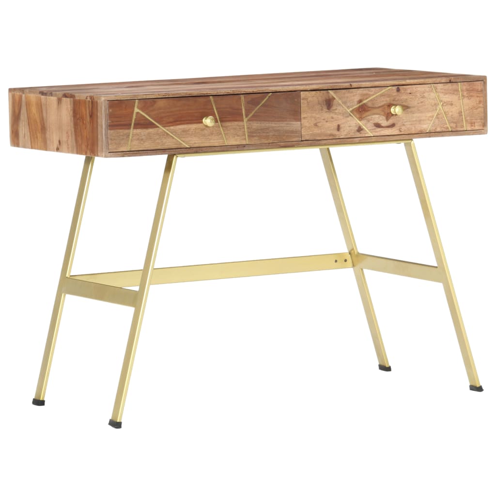 skrivebord med skuffer 100x55x75 cm massivt akacietræ