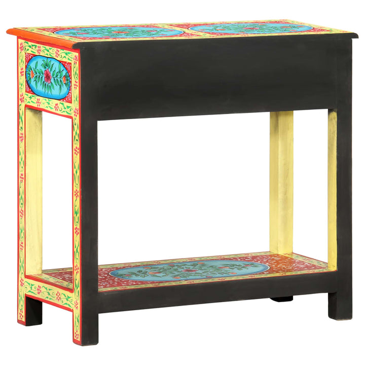 håndmalet konsolbord 80x35x75 cm massivt mangotræ