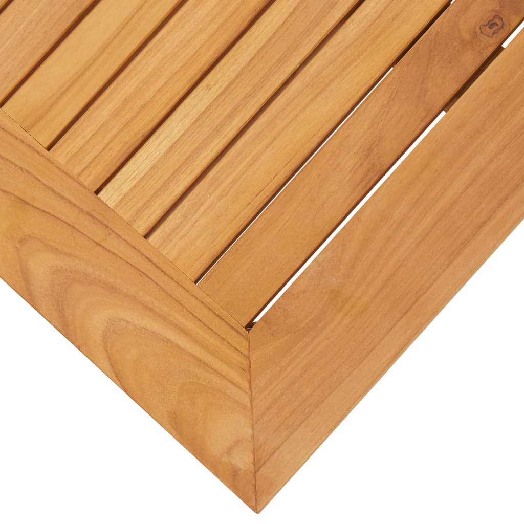 havebord 45x45x38 cm massivt teaktræ og rustfrit stål
